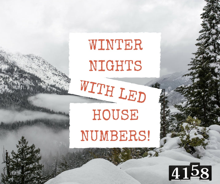 Winter Nights with LED House Numbers