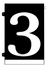 Homidea Backlit LED House Number 3