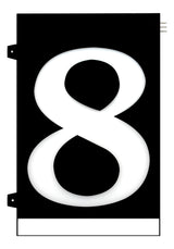 Homidea Backlit LED House Number 8